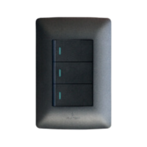 3 Lever Wall Switch Black S2