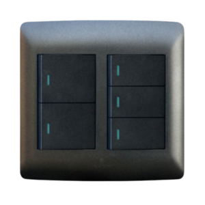 5 Lever Wall Switch Silver S2