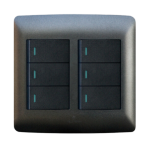 6 Lever Wall Switch Black S2