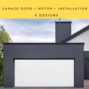 Double Garage Door White Steel