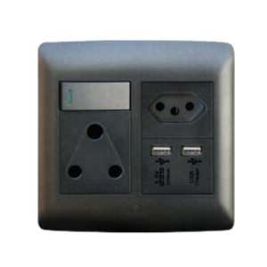 USB Wall plug Black S2