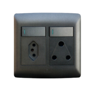 Multi Euro socket Wall Plug Black S2