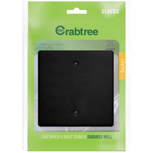 Crabtree Blank Cover Plate 4X4 Black