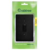 Crabtree 1 Lever Light Switch 2x4 Blk