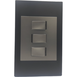 Redisson 3 Lever Wall Switch Silver Grey