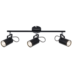 3 Light Black & Chrome Spot Light