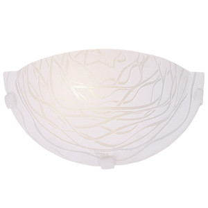 Stripped Patterned Glass Wall Light Wht