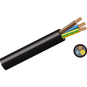 1.0mmx2 Core Cabtyre Cable Black