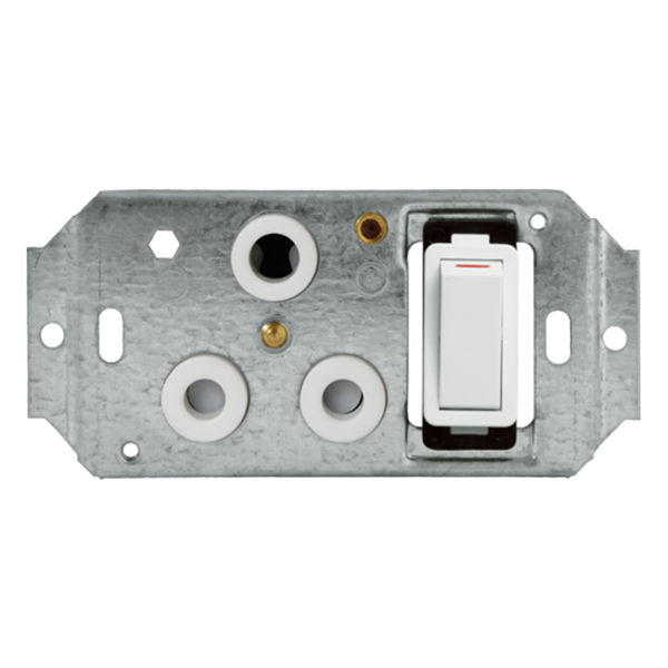 Crabtree Single Plug 2X4 White