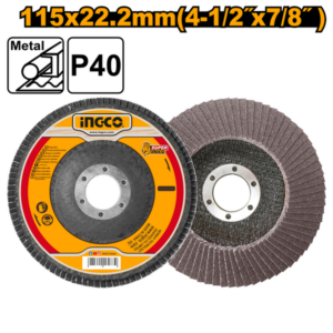 Ingco Metal Flap Disk 115mmx22mm P40