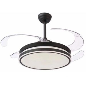 HT Retractable Led C/Fan Black FL2013