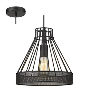 Radiant Grid Light Pendant Black
