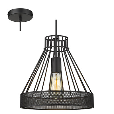 Radiant Grid Light Pendant Black