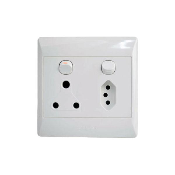 Redisson Wall Socket 1X16A 1XEuro16A 4X4
