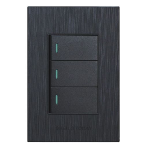 HT 3L Light Switch Black 2×4 2Way
