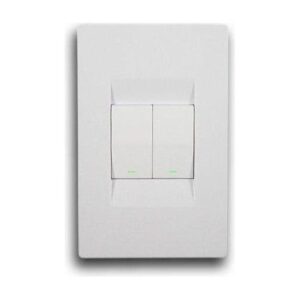Topaz 2 Lever Light Switch White