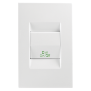 Topaz 1 Lever Dimmer Light Switch White