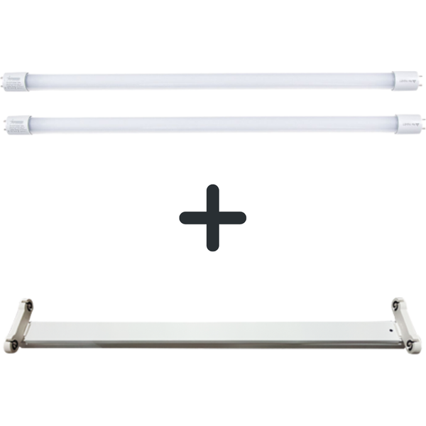 Led Double Fitting with Led Tubes -2X18w - Image 2