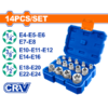 Wadfow E-Type Socket Set CRV 14Pcs